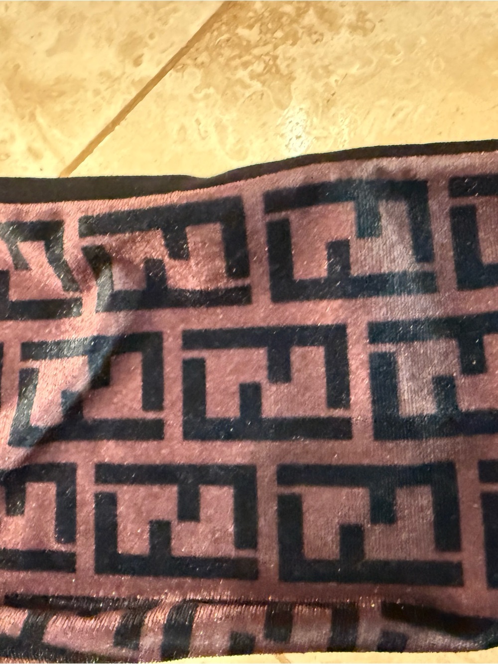Kids FF leggings in brown and black . Velvet
